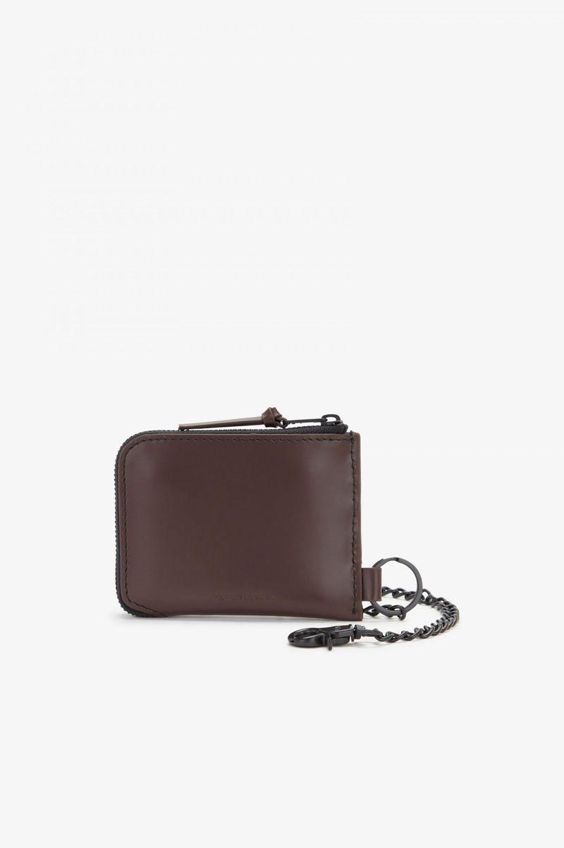 Brown Fred Perry Chain Detail Leather Zip Around Men's Bags | PH 1028WNBY